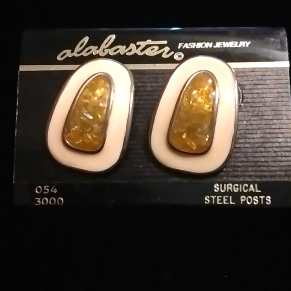 Enamel sparkly earrings. Very unique.